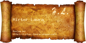 Hirter Laura névjegykártya